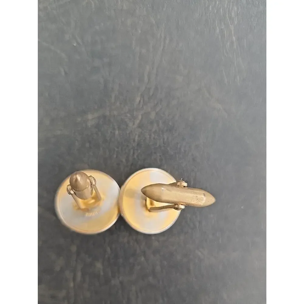 Vintage Stamped Barry Rolled Plated Front Cuff Links Career Wear Collectible